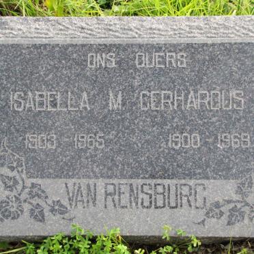 RENSBURG Gerhardus P., van 1900-1969 &amp; Isabella M. 1903-1965