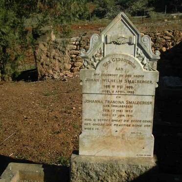 SMALBERGER Johan Wilhelm 1853-1929 &amp; Johanna Francina SMALBERGER 1853-1941