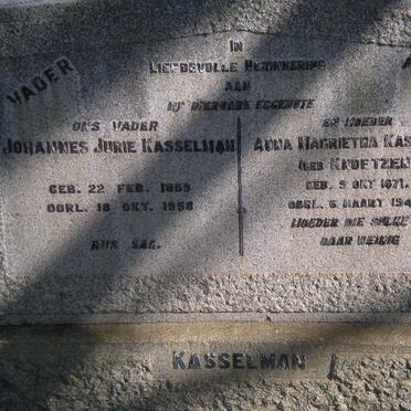 KASSELMAN Johannes Jurie 1869-1958 &amp; Anna Magrietha KNOETZEN 1871-1942
