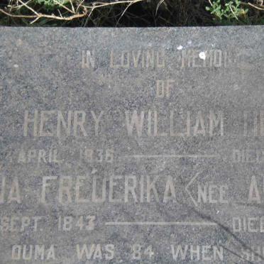 HELM Anna Frederika nee ANDERSON 1843-192? :: HELM Henry William  1936-?