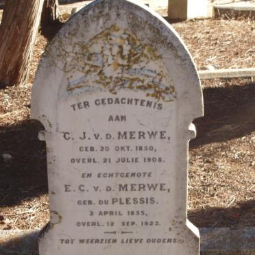 MERWE C.J., v.d. 1850-1908 &amp; E.C. DU PLESSIS 1855-1923