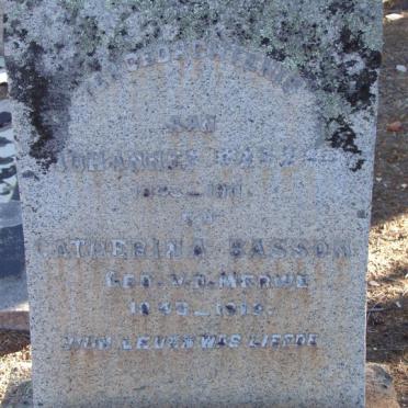 BASSON Johannes 1843-1911 &amp; Catherine V.D. MERWE 1843-1919