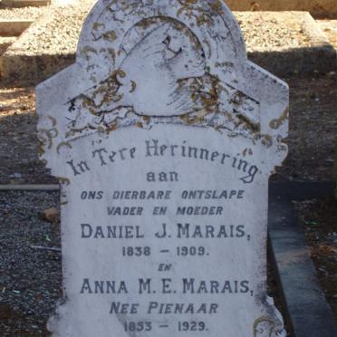 MARAIS Daniel J. 1838-1909 &amp; Anna M.E. PIENAAR 1853-1929