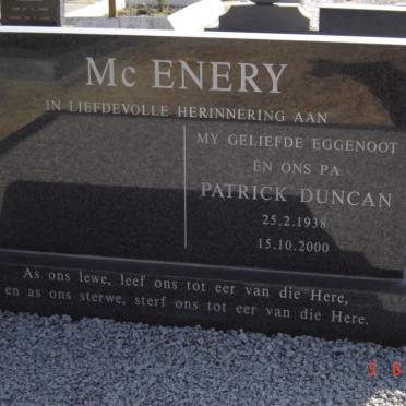 Mc ENERY Patrick Duncan 1938-2000