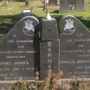 BARNARD Daniel Andries 1901-1978 &amp; Cornelia Johanna Jacoba TERBLANCHE 1908-1986