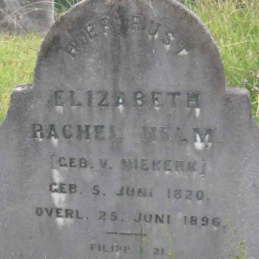 HELM Elizabeth Rachel nee V. NIEKERK 1820-1896