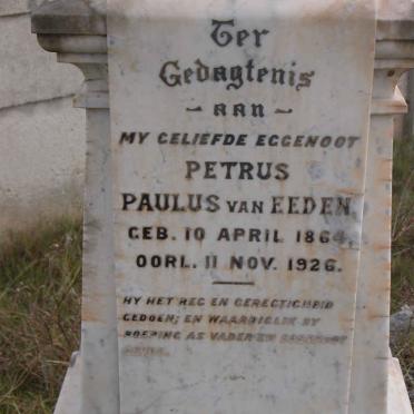 EEDEN Petrus Paulus, van 1864-1926