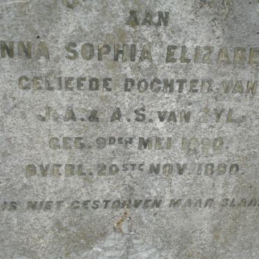 ZYL Anna Sophi Elizabeth, van 1890-1890