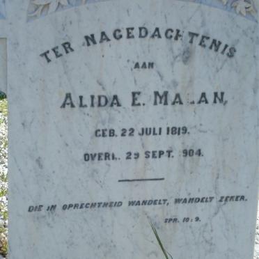 MALAN Alida E. 1819-1904