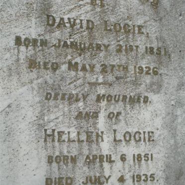 LOGIE David 1851-1926 &amp; Hellen 1851-1935