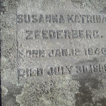 ZEERDERBERG Susanna Katrina 1840-1908