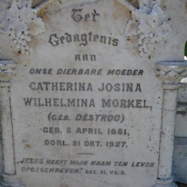 MORKEL Catherina Josina Wilhelmina geb. DESTROO 1881-1927