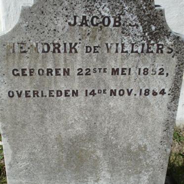 VILLIERS Jacob Hendrik, de 1852-1884