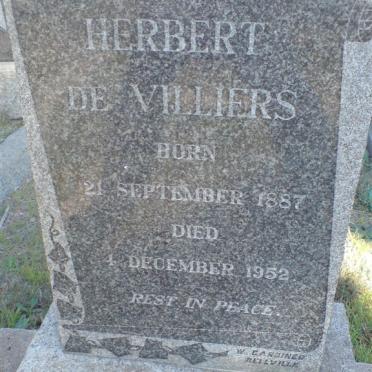 VILLIERS Herbert, de 1887-1952