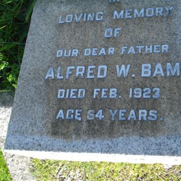 BAM Alfred W.  -1923