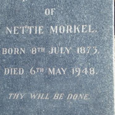 MORKEL Nettie 1873-1948