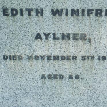 AYLMER Edith Winifred -1952