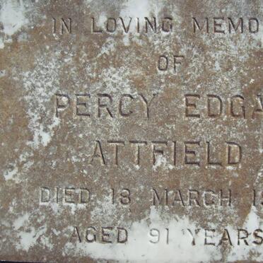 ATTFIELD Percy Edgar -1970