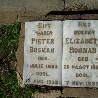 BOSMAN Pieter 1853-1935 &amp; Elizabeth 1853-1935