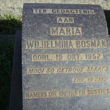 BOSMAN Wilhelmina -1952