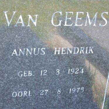 GEEMS Annus Hendrik, van 1924-1975