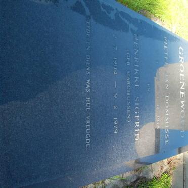 GROENEWOUD Pieter Jan Dommisse 18?-1978 &amp; Hendrikke Sigfrid Marchussen 1904-1979