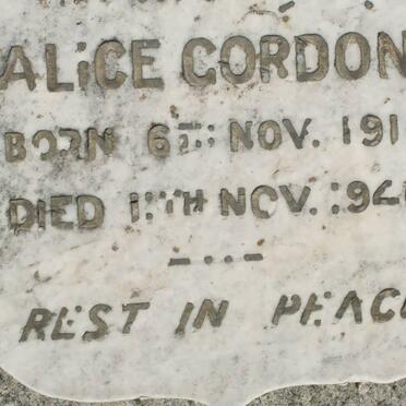 GORDON Alice 1911-1940