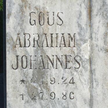 GOUS Abraham Johannes 1924-1986