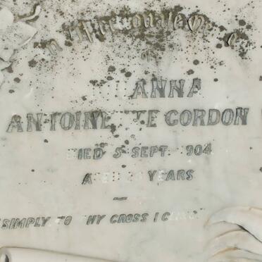 GORDON Johanna Antoinette -1904