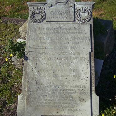 HAYLETT Christoffel Smith 1843-1915 &amp; Hermina Elizabeth MAREE 1855-1927