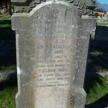 HENDRIKSZ Johannes J. 1846-1915 &amp; Anna S. ROOS 1850-1911 :: HENDRIKSZ Tielman Roos 1888-1908