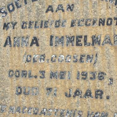 IMMELMAN Anna nee GOOSEN -1936