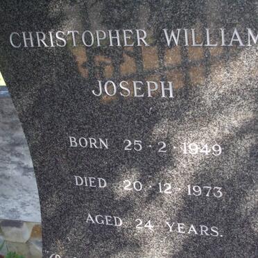 JOSEPH Christopher William 1949-1973
