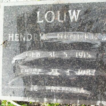LOUW Hendrik Hendriksz 1915-1987