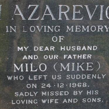 LAZAREVIC Milo -1968