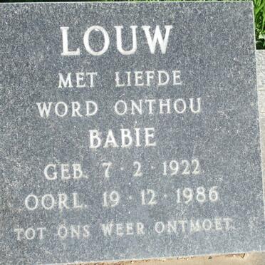 LOUW Babie 1922-1986