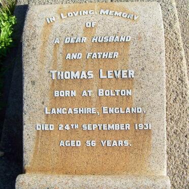 LEVER Thomas -1931
