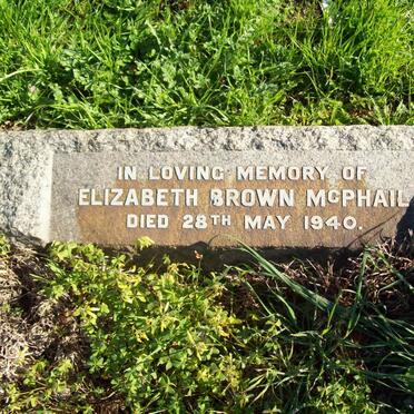 McPHAIL Elizabeth Brown -1940