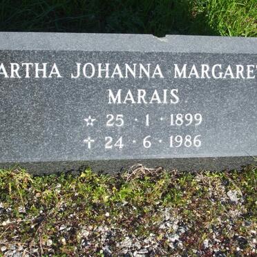 MARAIS Martha Johanna Margaretha 1899-1986