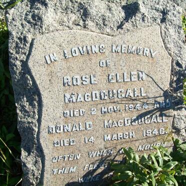 MacDOUGALL Donald -1946 &amp; Rose Ellen -1944