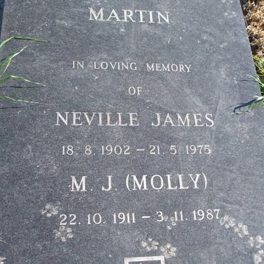 MARTIN Neville James 1902-1975 &amp; M.J. 1911-1987