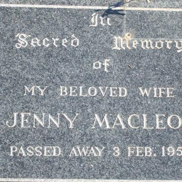 MACLEOD Jenny -1957