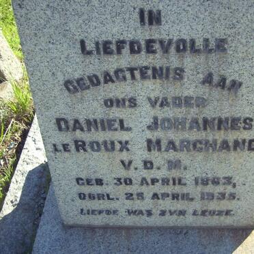 MARCHAND Daniel Johannes le Roux 1863-1935