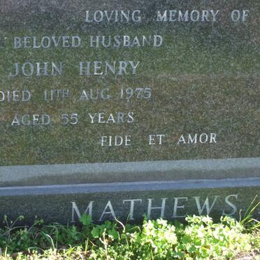 MATHEWS John Henry -1975