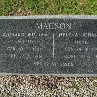 MAGSON Richard William 1881-1961 &amp; Helena Johanna 1888-1971
