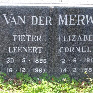 MERWE Pieter Leenert, van der 1896-1967 &amp; Elizabeth Cornelia 1901-1986
