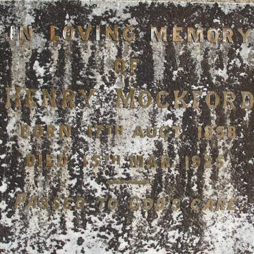 MOCKFORD Henry 1858-1925