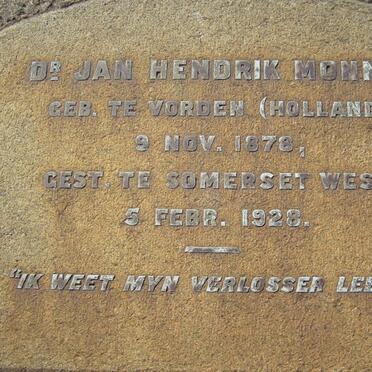 MONNIK Jan Hendrik 1876-1926