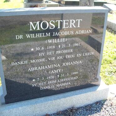 MOSTERT Wilhelm Jacobus Adrian 1918-1961 &amp; Abrahamina Johanna 1926-1999