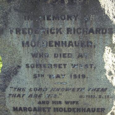 MOLDENHAUER Frederick Richards -1919 &amp; Margaret